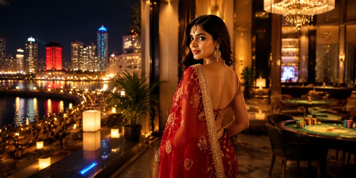 Professional live casino dealer hosting online gaming in India